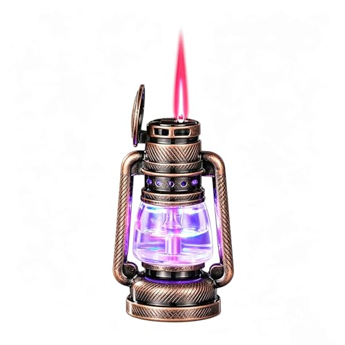 Encendedor vintage para camping y velas con llama resistente al viento 2
