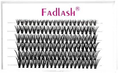 FADLASH Individual Eyelashes 40D Cluster Lashes 0.07 Lashes Individual Cluster D Curl Lash Cluster DIY Lash Extension Kit Eyelash Clusters 8-16mm Mix Individual Lashes Extensions