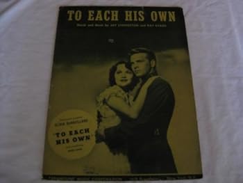 TO EACH HIS OWN JAY LIVINGSTON 1946 SHEET MUSIC FOLDER 454 SHEET MUSIC