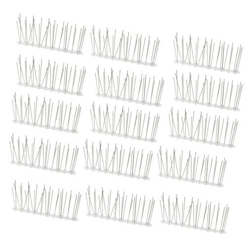 SHINEOFI Pinchos de Aves para Barrera y Valla de Acero Inoxidable Plata, Ideales para Celebracion Otono en Jardín Exterior