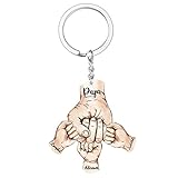 ❤️I love you dad keychain: Personalisierter Nachname Schlüsselanhänger aus Acryl, der eine gute Hitzebeständigkeit und Oxidationsbeständigkeit bei hohen Temperaturen aufweist und lange verwendet werden kann.
