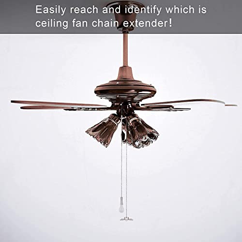 Image of Aspen Creative 20514-41, 12 inch Ceiling Fan Beaded Solid Steel Decorative Pull Chain /Antique Brass Finish