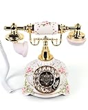 FESTRING Audio Guest Book Wedding Phone, Audio Guestbook Phone Recorder, Leave a Message After The Tone Guest Phone, for Weddings, Parties, Birthdays, Graduations (Flower Striped
