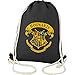 Harry Potter Turnbeutel - Hogwarts Stoffrucksack Stoffbeutel mit Kordelzug Schwarz