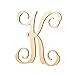 UNFINISHEDWOODCO Single Vine Unfinished Monogram K Decorative Letter, 13-Inch