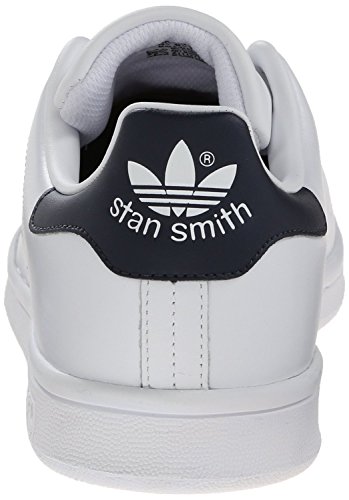 adidas Men's Originals Stan Smith Sneaker, White/White/Dark Blue, 4 M US - Image 2