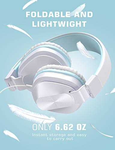 image for PeohZarr On-Ear Headphones with Microphone, Lightweight Folding Stereo