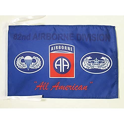 AZ FLAG - USA 82nd Airborne Flag - 18'' x 12'' - 100% Polyester US - American Army Small Banner with Two Cords - Fade Resistant - Vivid Colors - 18x12 in - 45x30 Cm