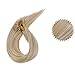 Produktbild LaaVoo 20 Zoll Nail Tip Hair Extensions Echthaar Blond #18/613 Highlighs Aschblond mit Gebleichtes Blond Keratin Bonding Haarverlangerung 50G/50Strähne