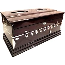 Harmonium, 9 Stops, 3 1/2 Octave, Double Reed, Coupler, Natural Color, Standard, Padded Bag, A440 Tuned