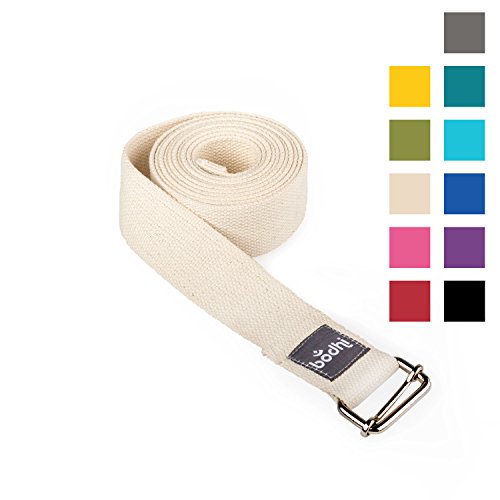 Ceinture de Yoga Asana en coton avec boucle de serrage en métal, accessoire de yoga pratique, outil de base pour les débutants et non débutants