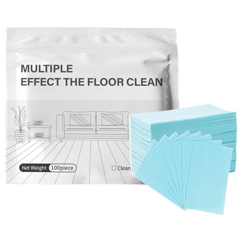 CompriméS de Nettoyage de Sol 100 PièCes Feuilles de Nettoyage à Sec Solubles ConcentréEs Solution de Nettoyage Portable pour Lingettes de Sol Carrelage...