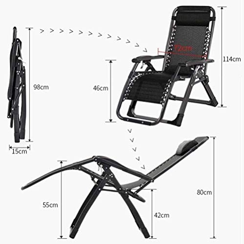 Silla de gravedad cero acolchada y reclinable con estructura de gran tamaño 3