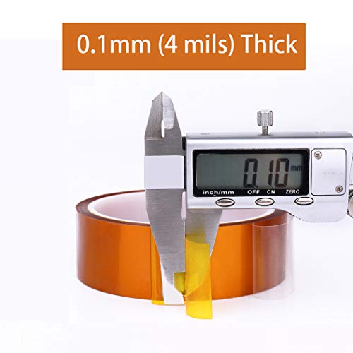 Apt, Double Side Polyimide Adhesive Tape, Hightemperature And Heat Tape, For Masking, Soldering, Electrical, 3D Printer Application. (0.25" X 36Yd) #TOP2