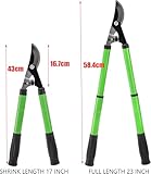 WUWEOT Extendable Lopper with Compound Action, 43-58.4 cm Garden Loppers SK5 Sharp Blade Tree Trimmer Bypass Pruning Shears, Telescopic Branch Cutter Heavy Duty Tree Pruner - Image 3