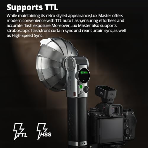 Ficha técnica GODOX Lux Master Retro Flash Touch Screen TTL HSS Flash 2.4G Wireless Compatible Godox X3 X2 XPROII Trigger CCT 6000K±300K S1 S2 Optical Control para Canon Nikon Sony Olympus Hasselblad Camera - Fernando Cortés