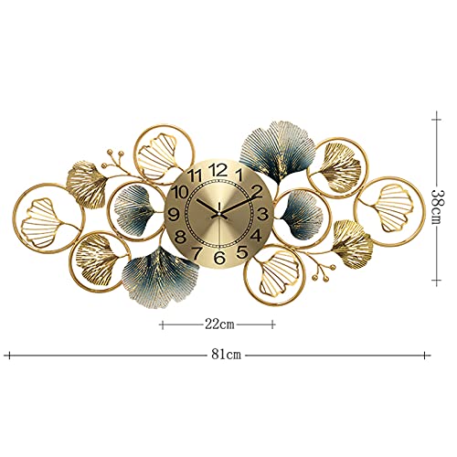 Horloges décoratives créatives à quartz ginkgo cadeau idéal