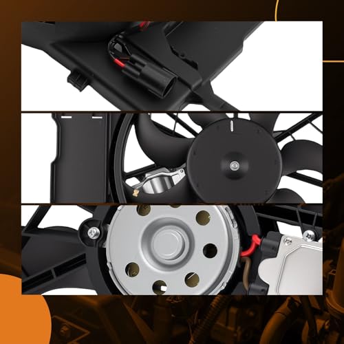 Image of maXpeedingrods Engine Radiator Cooling Fan Assembly fits for Volvo C30 2008-2013, C70 2006-2013, S40 2005-2010, V50 2005-2011, 621274 622090 31261988