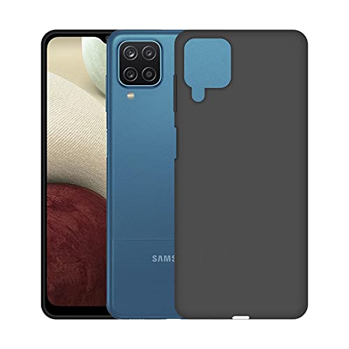 Image of Case Creation Luxurious OG Series for Samsung Galaxy A12 Case Cover,Anti-Dirty Slim Case Frosted Matte Cute Candy TPU Raised Bezel (Splash of Color) Back Cover for Samsung A12 -Black