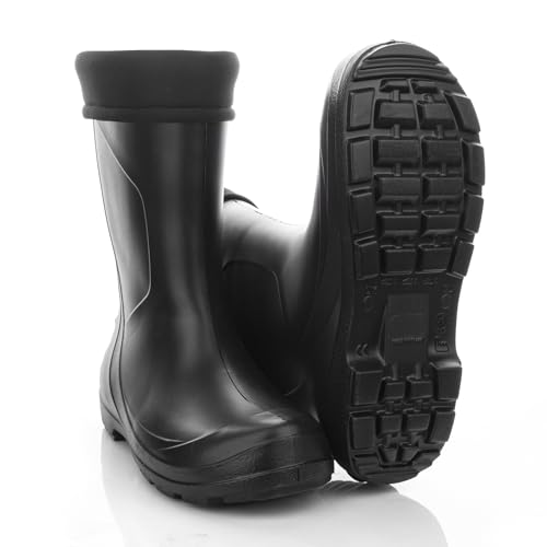 LEMIGO Damen Sehr Leichte Regenstiefel aus EVA-Schaumstoff mit Futter DAKOTA 36-42 EU/Schwarz, 39
