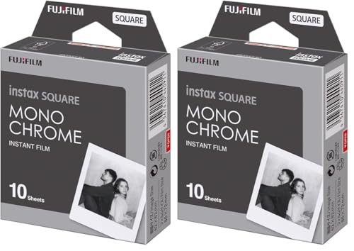 Image of Fujifilm Instax Square Monochrome Film - 10 Exposures (Pack of 2)
