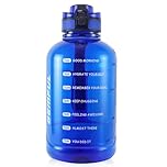 GEMFUL 2L Water Bottles - BPA-Free Motivational Water Bottle for Gym, Office, Outdoor (Royal Blue)