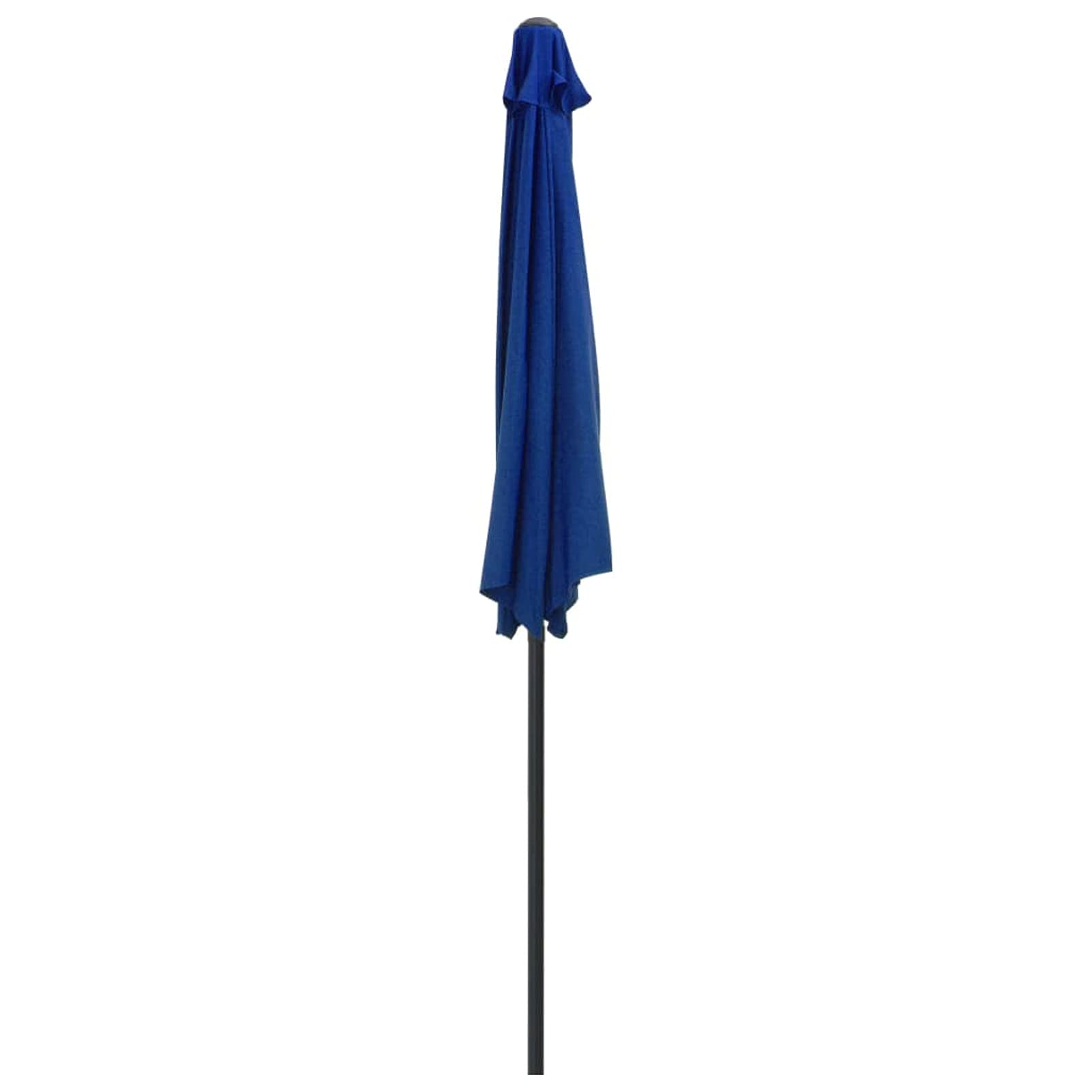 Homgoday Sombrilla balcón semicircular Palo Aluminio Azul 270x144x222 cm Sombrilla de Jardín,Protección UV Sombrilla Jardín Grande Orientable Jardín Parasol Balcón