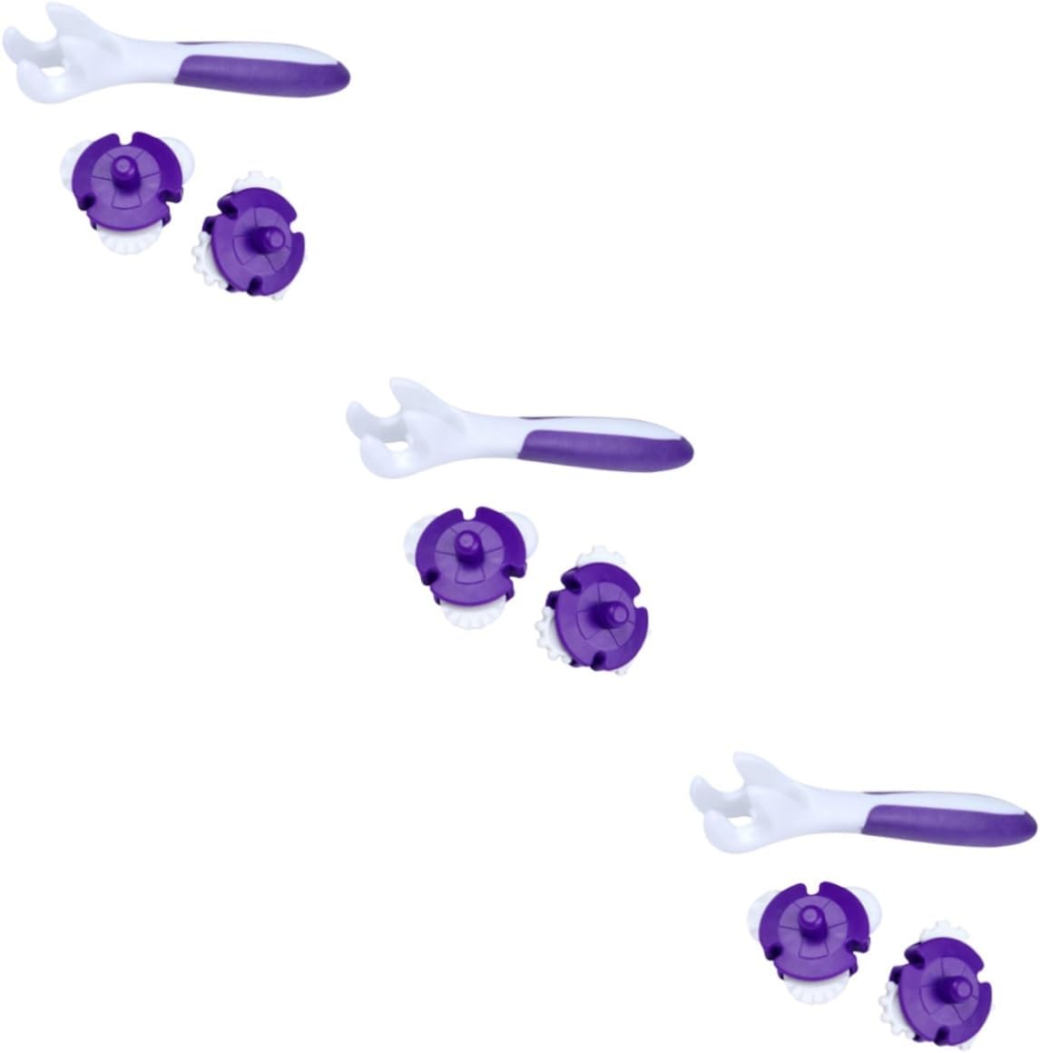 9pcs Useful Cake Baking Roller Reusable Dessert Making Tools for Home Bakery for Fondant Birthday Cakes and Pastries Easy to Clean and Purple