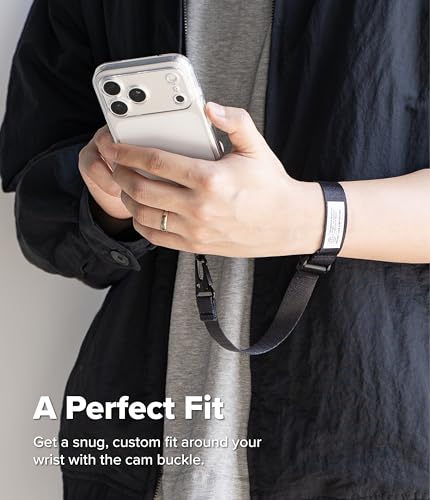Sangle de téléphone portable Ringke avec cordon boucle à came et patch dragonne polyester