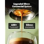 Neretva Espresso Coffee Machine, Professional Espresso Machine with Pressure Gauge 15Bar Retro Espresso Maker with Power Milk Frother Stainless Steel for Home Barista Latte and Cappuccino Maker-Green - Image 4