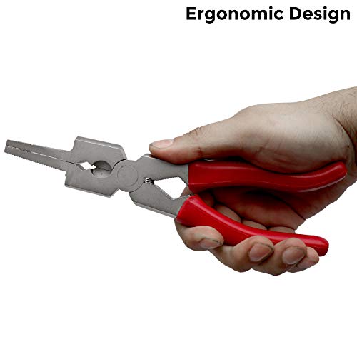 Mig Welding Pliers, 8-Inch, Nozzle Cleaner, Rounded Hammer Face, Spring Loaded, Vinyl Coated Handle, Ergonomic Design, Welper, Pm08, Standard, Strong Hand Tools #TOP6