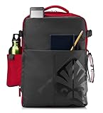 HP OMEN Zaino Gaming, per Notebook fino a 17', Pannelli Imbottiti, Spallucci Ultra Imbottiti, Tessuto in Materiale Rinforzato Lati e Retro, Tasche Laterali con Cerniera, Impermeabile, Rosso