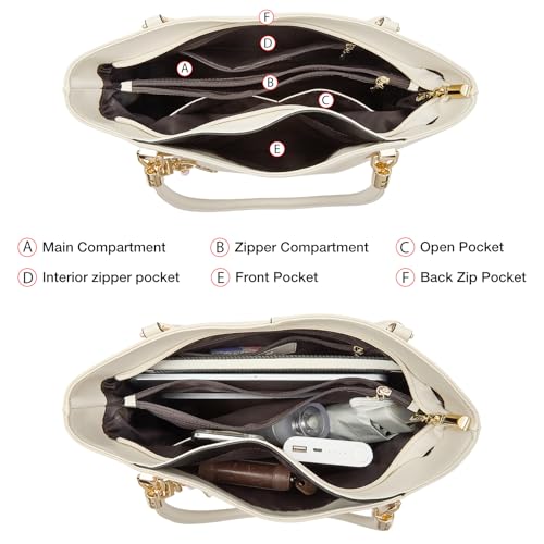 Image of FOXLOVER Soft Genuine Leather Medium Purses for Women Tote Bag Handbags with Top-handles Shoulder Satchel Purse