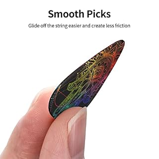 Lot de 12 médiators de guitare Mystic Coloré Hamsa Hand Trippy Noir pour guitare électrique basse acoustique Cadeau idéal pour les amateurs de guitare acoustique - Les Beatles, Paul McCartney, John Lennon, RIngo Starr, George Harrison Lot de 12 médiators de guitare Mystic Coloré Hamsa Hand Trippy Noir pour guitare électrique basse acoustique Cadeau idéal pour les amateurs de guitare acoustique – Image 4