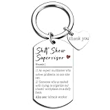 Sh Show Supervisor Keychain Funny Coworker Gifts Boss Day Supervisor Gifts For Women Men Funny Thank You Gift For Boss Lady Coworkers Hilarious Cool Colleague Leadership Gift Birthday Christmas