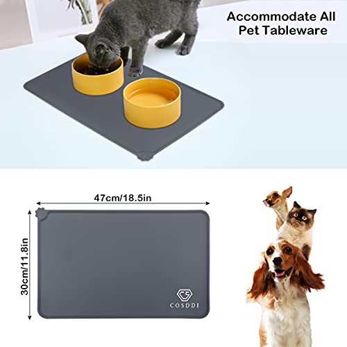 CS COSDDI Futtermatte Hund rutschfeste Napf unterlage Hunde, Fressunterlage Hund Silikon Futtermatte für Hunde & Katzen, Tiernahrung Matte, Katzen futtermatte, 47x30cm - Image 5
