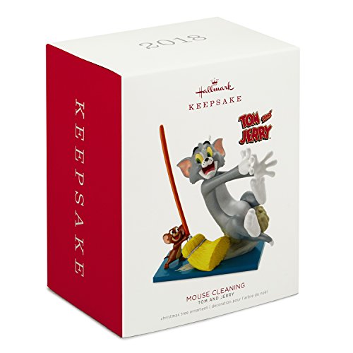 Hallmark Keepsake Christmas Ornament 2018 Year Dated, Tom and Jerry Mouse Cleaning - Thumbnail 2