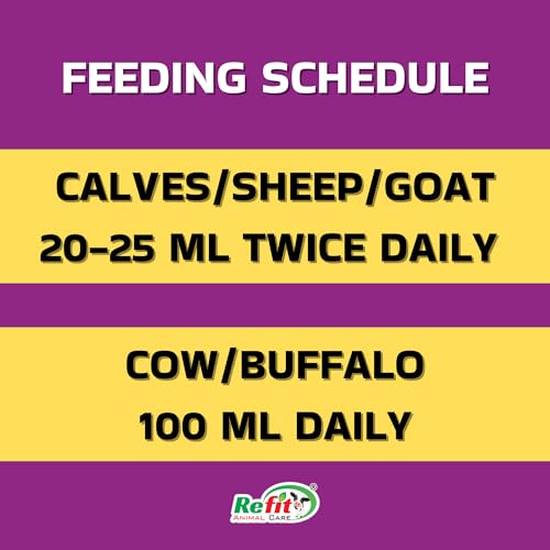 Image of REFIT ANIMAL CARE Chelated Liquid Calcium for Cattle, Cow, Buffalo, Goat and Dairy Farm Animals, Doodh-Dhenu Liquid, 1 Litre