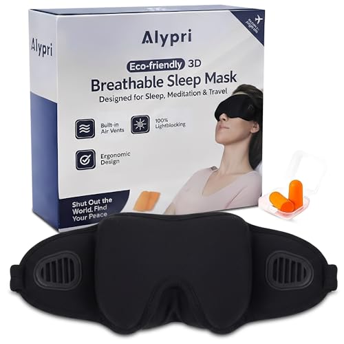 Alypri 3D Breathable Sleep Mask with Air Vents & Memory