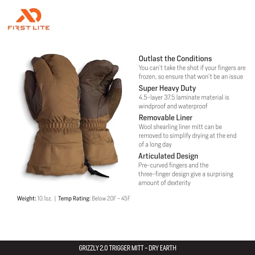 Grizzly 2.0 Insulated Trigger Mitt for Hunters