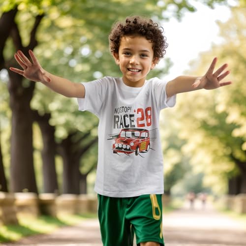 Image of DEEKEY Toddler Boys Shirts Short-Sleeve Little Kids t Shirts Boys' Tops, Tees & Shirts Graphic TEE Age for 2-7 Years 4-Pack