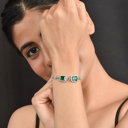 Image of LMDPRAJAPATIS Cubic Zirconia Charm Bracelet Jewellery with-Chain for girl & Women's