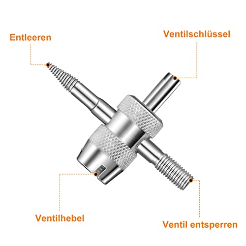 FRIUSATE 44 Pcs Tyre Valve Core Removal Tool Tyre Valve Repair for Bike Car 20 Pcs Valve Cores 20 Pcs Valve Caps 4-Way Valve Tool Dual & Single Head Valve Core Remover