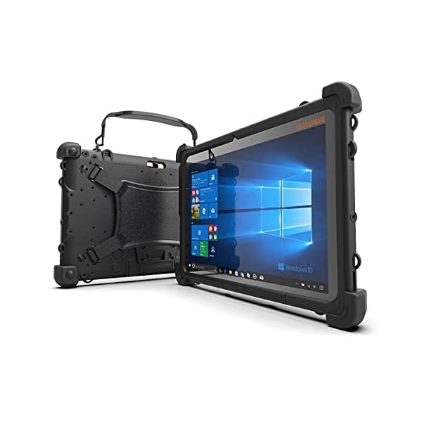 MobileDemand Flex 10B Rugged 10 inch Tablet with Windows 11 Pro Upgrade, Ultra Lightweight 3000mAh Battery 4GB, Tablet PC, Handheld PC with Handstrap for Rough Outdoor Work and Business Activities