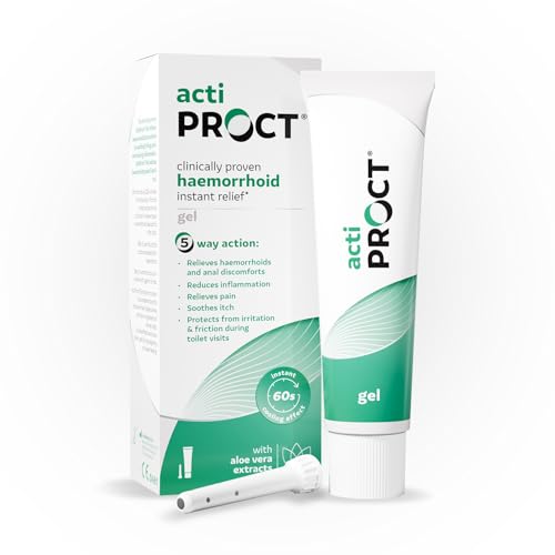 Actiproct Gel Refrescante con Aplicador – Alivio Inmediato para Hemorroides, Fisuras y Molestias Anales – Calma Picor, Dolor e Irritación – Aplicación Limpia y Precisa – 30g