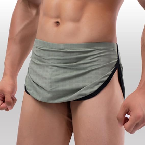 Evankin Men's Thong Underwear Sexy and Fun Mesh Boxer Brief Jock Strap Sexy Underpants Split Fitness Running Shorts - Image 3