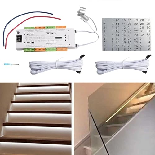 Sensor para movimiento de escalera automática de 32 canales y controlador programable DC12V 5
