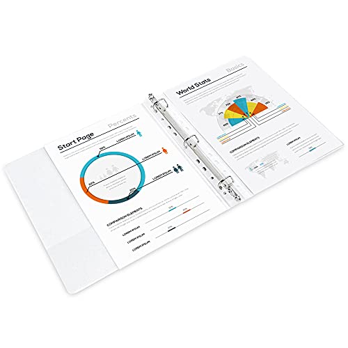 Amazon Basics KK2075AVN 3 Ring Binder, 1 Inch D-Ring thumb #2