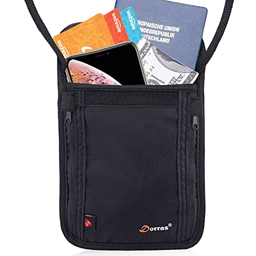 Neck Wallet Travel Wallet With Rfid Blocking, Passport Holder For Women Men - Black #TOP2