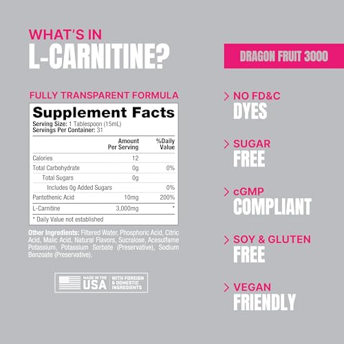 Prosupps PSS02972 L-Carnitine 3000 Stimulant Free Liquid Shots thumb #5